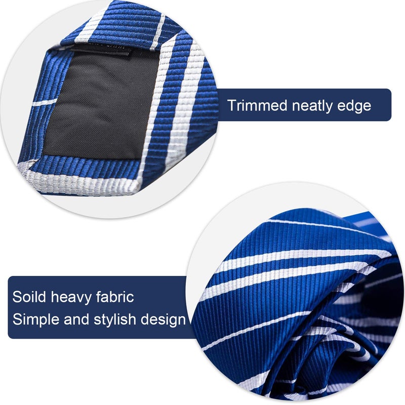 Funnlot Halloween Cosplay Tie Costume Accessory Blue Necktie Tie for Pretend Party Dress Up Costume Hand-Made Necktie (Blue) - Image 3